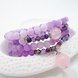 Wholesale Bohemia Natural Dream Amethysts Quartz Energy Light Purple GemStone Bracelet Women Beaded Bracelet Energy Gift Jewelry VGB065