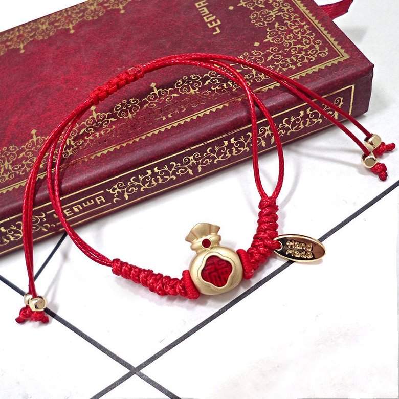 Wholesale Lucky Gold cute animals Red Braided Bracelet Adjustable Fashion Jewelry Handmade Braid Knot Friendship Bracelets Love Gift VGB094