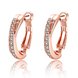 Wholesale Hot selling Cute Small Crystal Earrings for Woman rose gold Hoop Earrings Clip Earring TGCLE003