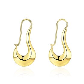 Wholesale Trendy wholesale jewelry 24K Gold  Geometric Clip Earrings Delicate Small Earrings For Women wedding Jewelry Gifts TGCLE005