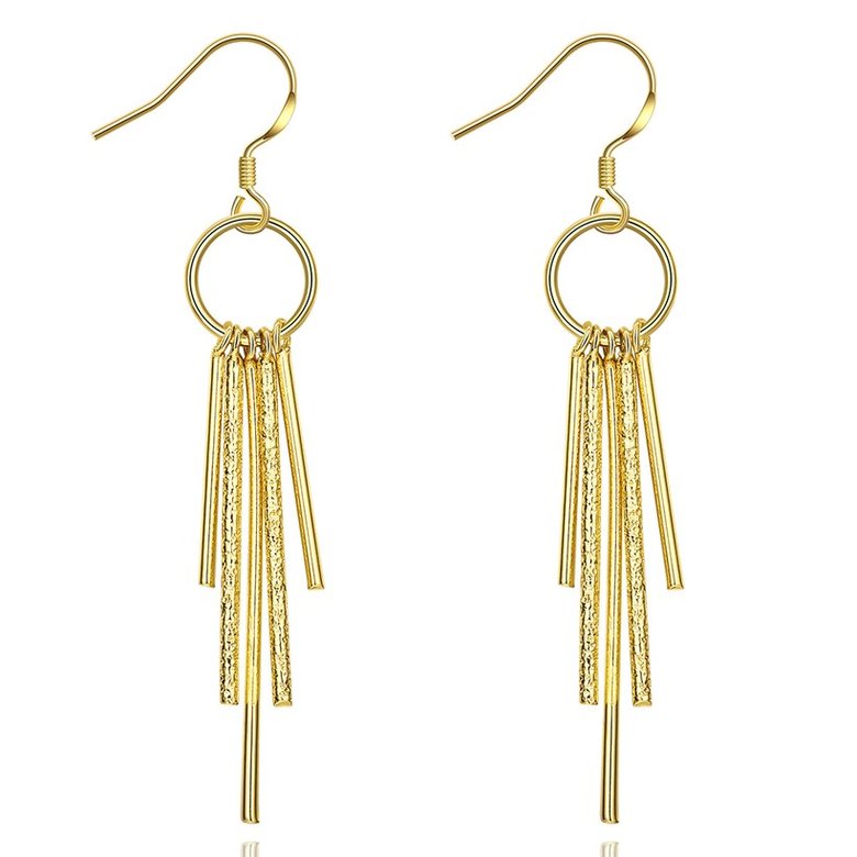 Wholesale New arrival Gold Color Long Tassel Earrings for Women Wedding Fashion Jewelry Gifts TGCLE006