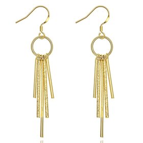 Wholesale New arrival Gold Color Long Tassel Earrings for Women Wedding Fashion Jewelry Gifts TGCLE006