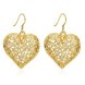 Wholesale Romantic fashion 24K Gold Earring Hollow heart Jewelry for Women wedding party jewelry  TGCLE007