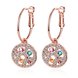 Wholesale Classic Titanium Round Multicolourcolour Crystal Clip Earring popular fashion dazzling jewelry TGCLE014