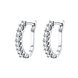 Wholesale Trendy Cute Small Crystal zircon Earrings for Woman silver color Hoop Earrings U Shape Horseshoe Earring TGCLE048