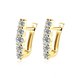 Wholesale Trendy Cute Small Crystal Earrings for Woman 24K gold plated Hoop Earrings U Shape Horseshoe Earring TGCLE050