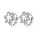 Wholesale Clip Earrings for Women Silver crystal Jewelry Accessories Snowflake Shape Zircon Gemstone Earring Wedding Engagement Gift TGCLE066