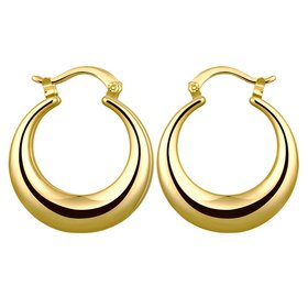 Wholesale Hot sale classical gold Thick big Hoop Earrings For Women New Fashion Female circle earrings Jewelry  TGCLE074