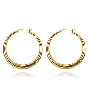 Wholesale Hot sale gold Thick big Hoop Earrings For Women New Fashion Female circle earrings Jewelry  TGCLE076
