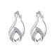 Wholesale Creative Silver Plated Earrings Water-drop Ripple Earrings For Women zircon Earing Jewelry from China TGCLE136