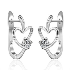 Wholesale Unique Hoop Earrings For Women U Shape Heart With Zirconia earring Fashion Jewelry Accessories TGCLE033