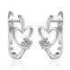 Wholesale Unique Hoop Earrings For Women U Shape Heart With Zirconia earring Fashion Jewelry Accessories TGCLE033