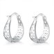 Wholesale Trendy Silver Geometric Clip Earring Classic U shape Hollow Flower Earrings Charm Women Party Gift Fashion Engagement Jewelry TGCLE035
