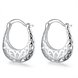 Wholesale Trendy Silver Geometric Clip Earring Classic U shape Hollow Flower Earrings Charm Women Party Gift Fashion Engagement Jewelry TGCLE037