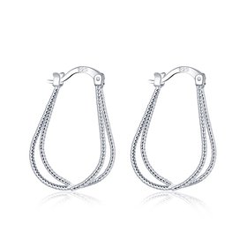 Wholesale Unique two Circle Hoop Earrings For Women Lady Gift Fashion Charm High Quality earring Jewelry TGCLE045