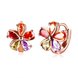 Wholesale Trendy Luxury Rose Gold Color Earrings Flash CZ Zircon round flower Ear Studs for Women fine wedding jewelry TGCLE146