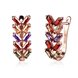 Wholesale Luxury Rose Gold Color Earrings Flash CZ Zircon U shape Ear Studs for Women fine wedding jewelry TGCLE149
