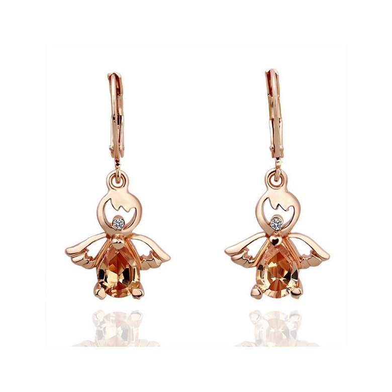 Wholesale New arrival cute insect Earrings rose gold  dangle Earrings for Women delicate high quality jewelry gift TGGPDE052