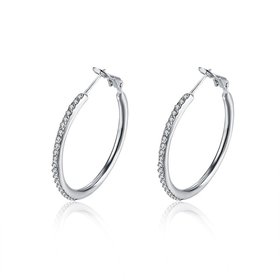 Wholesale Fashion wholesale jewelry from China Platinum Round Rhinestone Dangle Earring fine wedding jewelry TGGPDE060