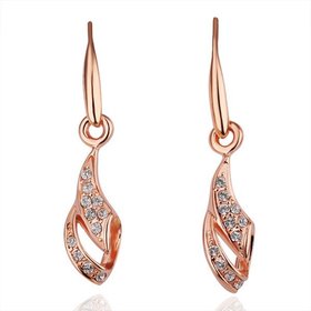 Wholesale Fashion jewelry China White Zircon Water Drop Earrings For Women Rose Gold Dangle Earrings Female Luxury Accessories TGGPDE101