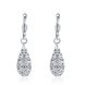 Wholesale Trendy New Unique Long Earrings Women Wedding Fine Cute Fine Jewelry Platinum Hollow Carving Vintage Tip Dangle Earrings TGGPDE103