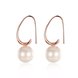 Wholesale Elegant Round Imitation Pearl Dangle Earrings rose gold Dazzling Women Engagement Wedding Graceful Accessories Fashion Earrings TGGPDE107