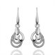 Wholesale Romantic Platinum Heart zircon Dangle Earring for women Wedding Graceful Accessories Fashion Earrings TGGPDE112