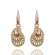 Wholesale Romantic 24K Gold Plated Rhinestone Dangle Earring unique wheel-shaped earring jewelry TGGPDE118