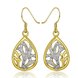Wholesale Classic 24K Gold Water Drop CZ Dangle Earring Dazzling Women Engagement Wedding Graceful Accessories Earrings TGGPDE126