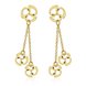 Wholesale Vintage Trendy Gold Color Long Tassel Drop Earrings for Women high quaity clover shape Dangle Earring  TGGPDE187