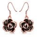 Wholesale Romantic Rose Flower black Earrings for Women Charming Wedding  Earring Female Jewelry fine Gifts TGGPDE191