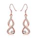 Wholesale Fashion simple Zirconia dangle Earrings rose Gold Color Plated 8 Shape Geometric Earrings for Women Jewelry Gifts TGGPDE003