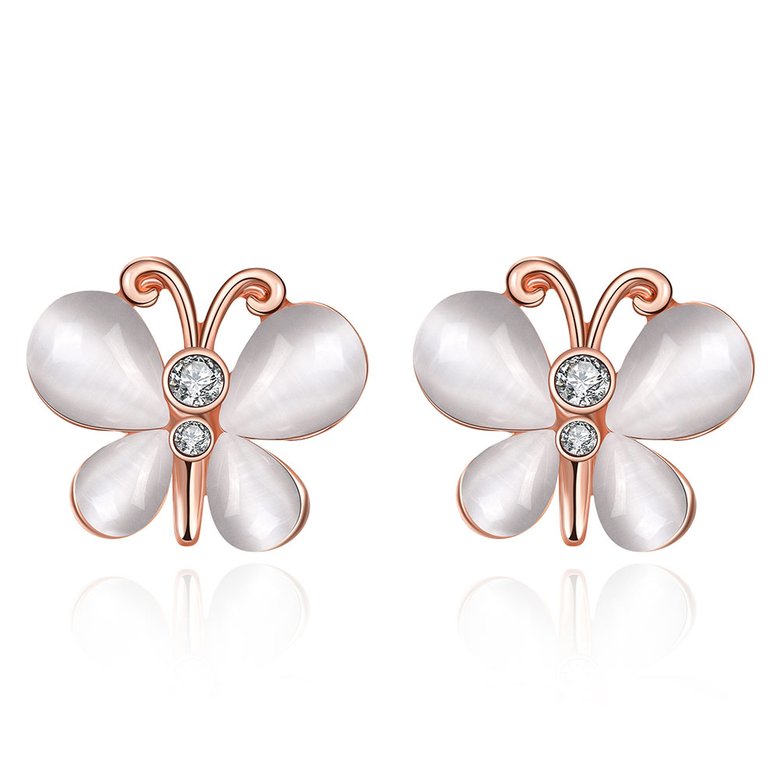 Wholesale Fashion jewelry wholesale China New Arrival  Classic Korea style Lovely Crystal Butterfly Earrings Small Earrings Femal TGGPE323