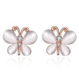 Wholesale Fashion jewelry wholesale China New Arrival  Classic Korea style Lovely Crystal Butterfly Earrings Small Earrings Femal TGGPE323