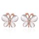 Wholesale Fashion jewelry wholesale China New Arrival  Classic Korea style Lovely Crystal Butterfly Earrings Small Earrings Femal TGGPE323