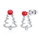 Wholesale Classic Platinum hollow out Christmas Tree Stud Earring For Women Fine Jewelry Earrings Present TGGPE324