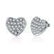 Wholesale Trendy Platinum Heart shape Stud Earring classic sparkling crystal Cubic Zircon Earrings high Quality jewelry wholesale TGGPE115