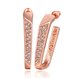 Wholesale Vintage Cubic Zirconia Stud Earrings HotSale Rose Gold Color Fashion Crystal Wedding party Jewelry For Women TGGPE138