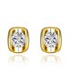 Wholesale Romantic Fashion Hot Sale 24K gold round Diamond Ear Earrings Jewelry Elegant Anniversary Gift For Women TGGPE144