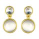 Wholesale New arrival Classic Round opal Dangle Earrings Women Fashion Simple Jewelry 24k Gold  wedding jewelry TGGPE161