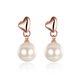 Wholesale Fashion earrings Popular rose gold heart earrings female temperament sweet pearl earrings for women jewelry TGGPE247