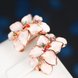 Wholesale Romantic Rose Gold Plated Enamel Rhinestone Stud Earring for Girls Party Cute Lovely jewelry TGGPE066