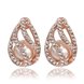 Wholesale New fashion water drop Openwork Pearl Earrings Vintage party Jewelry rose gold zircon Earring For Women gift  TGGPE093