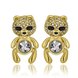 Wholesale New Design Fashion 24K gold high quality Jewelry Crystal Bear Love Stud Earrings for Woman Holiday Party Daily Exquisite Earring TGGPE104