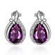 Wholesale Hot Sale Elegant Women Purple Rhinestone Water Drop Earrings Crystal Stone Dangle Earrings Gift For Women Birthday Gifts TGGPE208