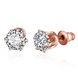 Wholesale Trendy Rose Gold Geometric CZ Stud Earring Elegant temperamentCrystal Jewelry Accessory For Women Wedding Party Gifts TGGPE311