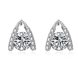 Wholesale Korean style Luxury Ladies Big Round Zircon Earrings Rose Gold Earrings Wedding jewlry For Women TGGPE016