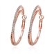 Wholesale Romantic Rose Gold Round zircon Hoop Earring High Quality Vintage Big Round Hoop Earrings For Women Jewelry Hot Sale  TGHE060