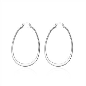 Wholesale Trendy Hot Sale Silver plated Simple U Shaped Hoop Earrings For Women Fashion Jewelry Wedding Accessories  TGHE001