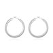 Wholesale Classic Trendy Silver plated Circle Hoop Earrings Round Stylish Earrings for women Engagement Christmas Gift TGHE007